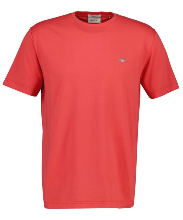 Men's GANT Regular Shield Short Sleeve Cotton T-Shirt - Rose Red