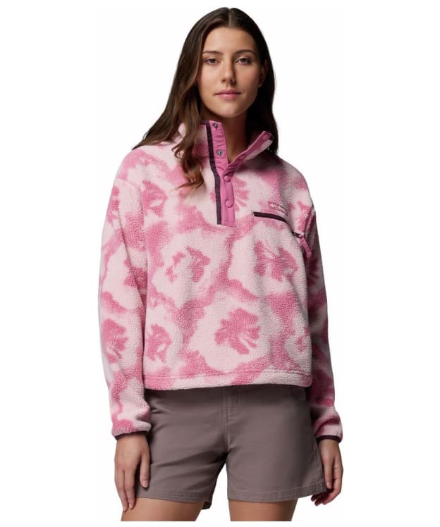 Women's Columbia Helvetia™ II Printed Cropped Half Snap Fleece - Rosette Sprayflower