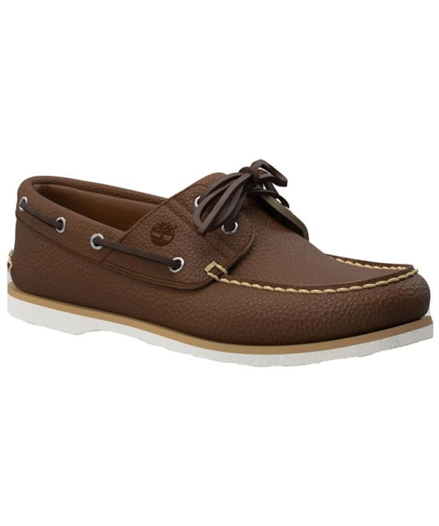 Men's Timberland Classic Leather Boat Shoes - Rust Full Grain
