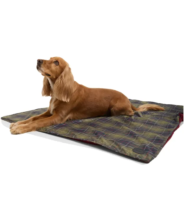 Barbour Dog Towel/Blanket - Classic Tartan / Red