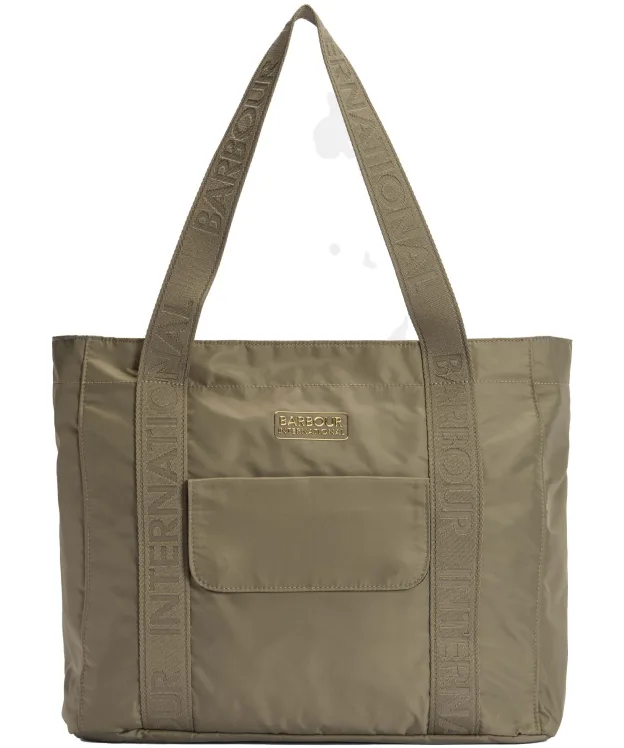 Women's Barbour International Qualify Tote Bag - Dusky Khaki