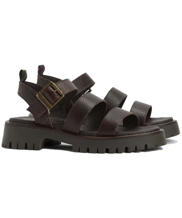 Women's Barbour Gabby Sandal - Dark Brown