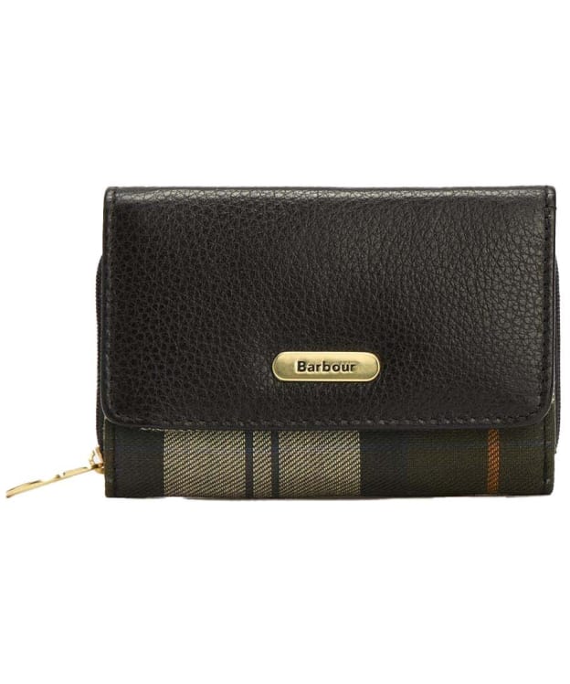 Women's Barbour Rosa Leather French Purse - Black / Ancient 