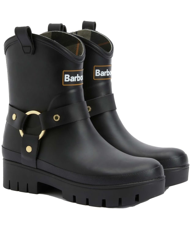 Women's Barbour Elley Harness Welly - Black