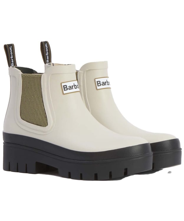 Women's Barbour Halton Chelsea Wellingtons - Light Oak / Bleached Olive