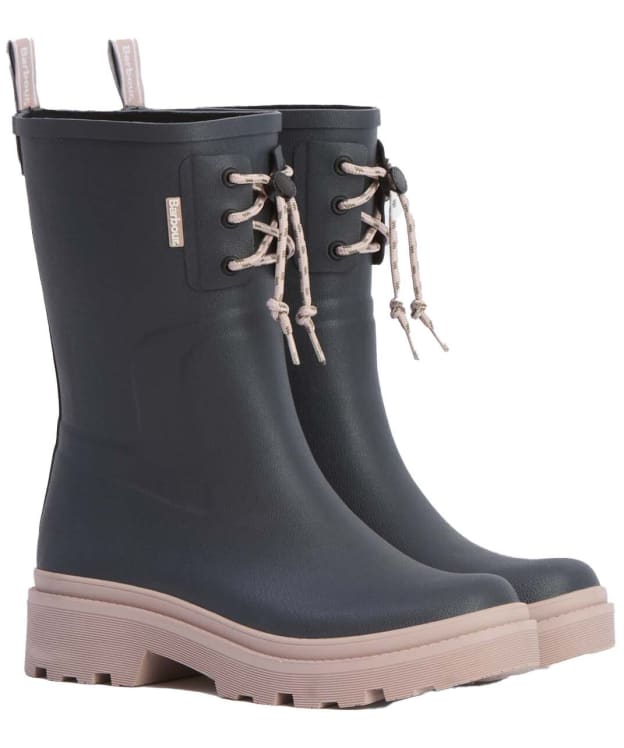 Women's Barbour Devlin Mid Welly - Dusky Grey / Gardenia