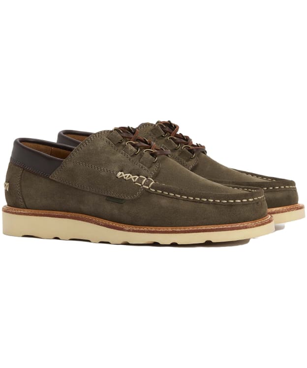 Men's Barbour Murtun Moccasins - Moss Grey Suede