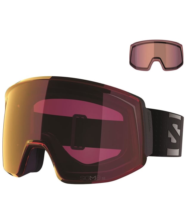 Salomon Skarn Prime Goggles - Sigma Poppy Red & Sigma Light Blue Lenses - Black