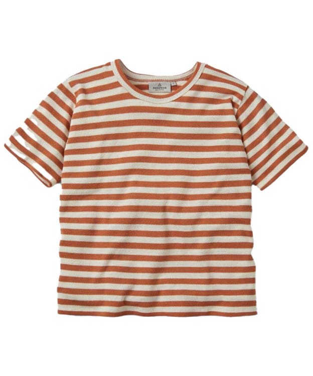 Women's Passenger Clothing Panorama Striped Short Sleeve T-Shirt - Glazed Ginger