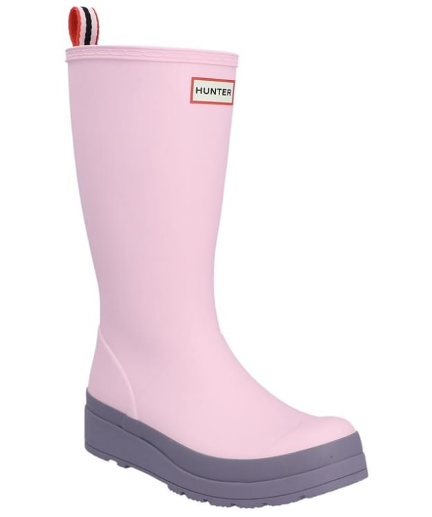 Women’s Hunter Play Tall Wellington Boots - Parfait Pink / Purple Top