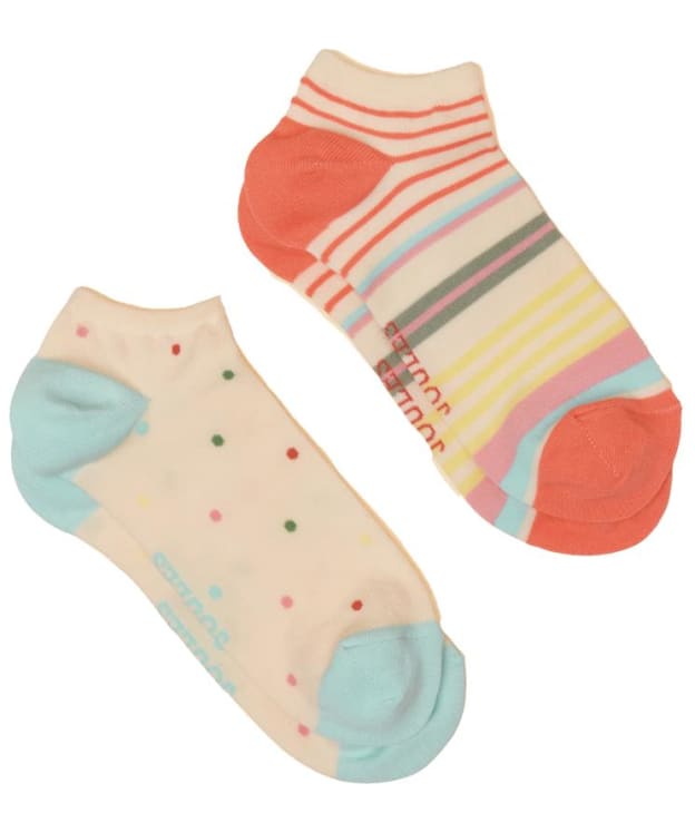 Women's Joules Rilla Trainer Socks - 2 Pack - Multi