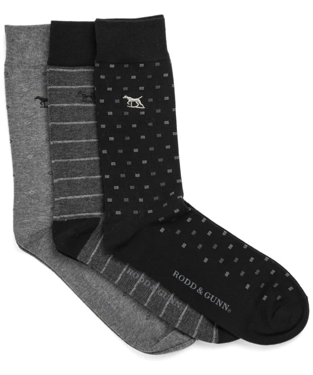 Men's Rodd & Gunn Seacliff Multi Socks - 3 Pack - Nero Multi