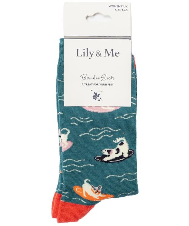 Women's Lily & Me Ankle Sock - Surfer Dogs
