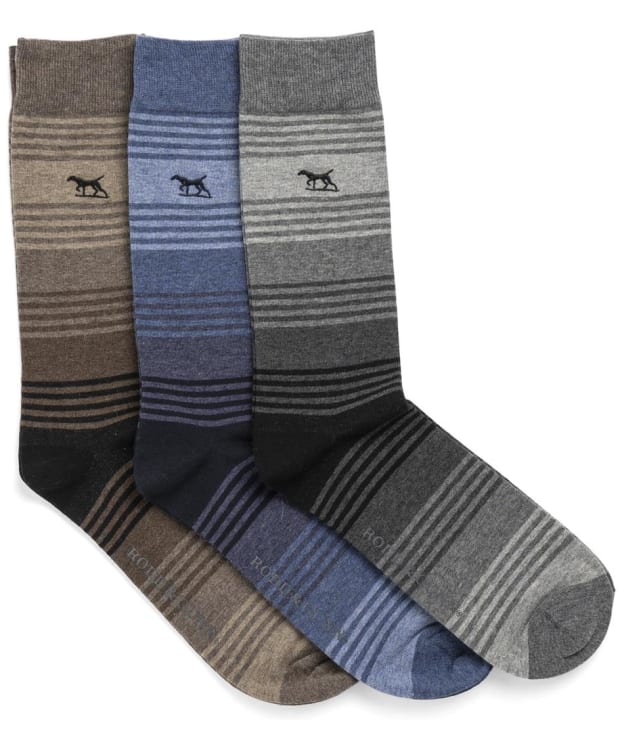 Men's Rodd & Gunn Stratford Stripes Socks - 3 Pack - Multi