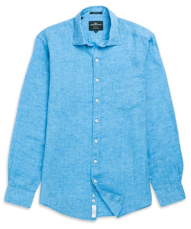 Men's Rodd & Gunn Coromandel Linen Sports Fit Shirt - Cobalt Blue