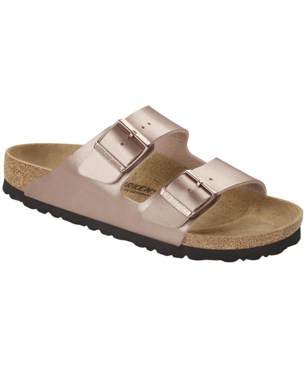 Women's Birkenstock Arizona Birko-Flor Sandals - Narrow Footbed - Adjustable Fit - Copper