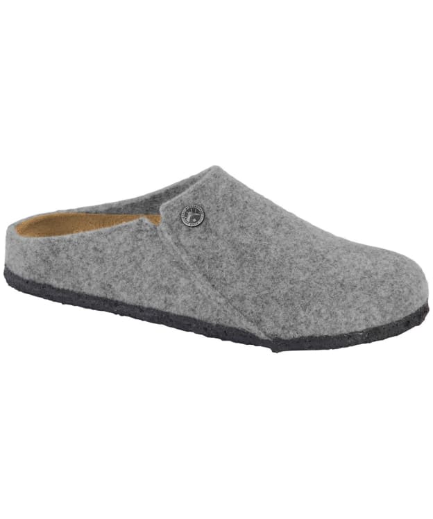 Birkenstock Zermatt Wool Felt Slippers - Regular Footbed - Light Grey