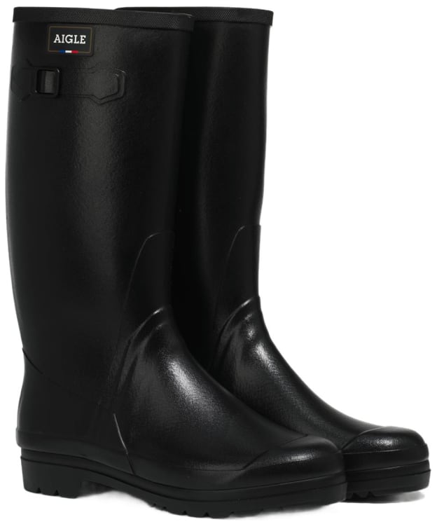 Men’s Aigle Cessac Tall Rubber Wellington Boots - Black