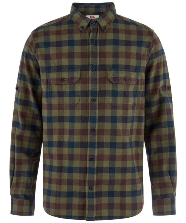 Men's Fjallraven Skog Relaxed Fit Shirt - Laurel Green / Dark Navy
