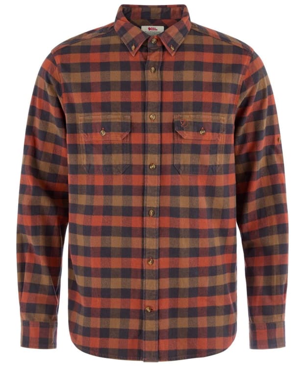 Men's Fjallraven Skog Relaxed Fit Shirt - Autumn Leaf / Wood Brown