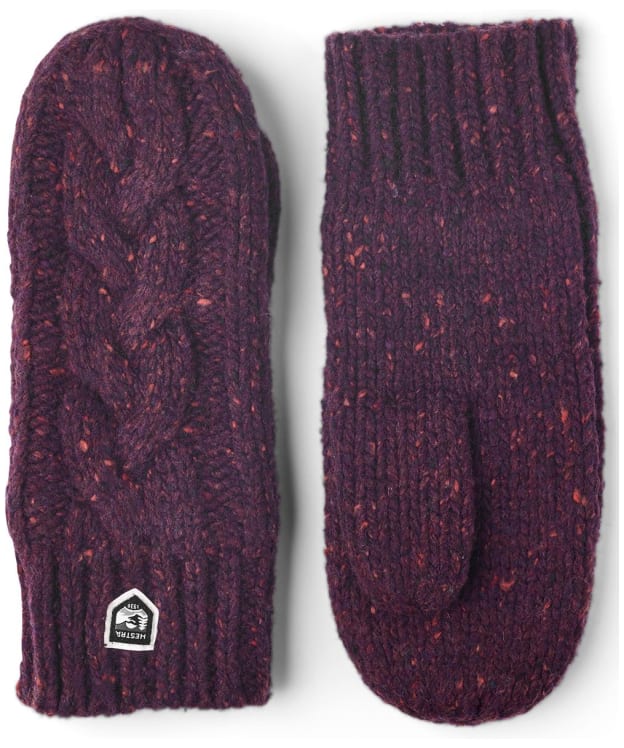 Women's Hestra Dale Wool Mitts - Bordeaux