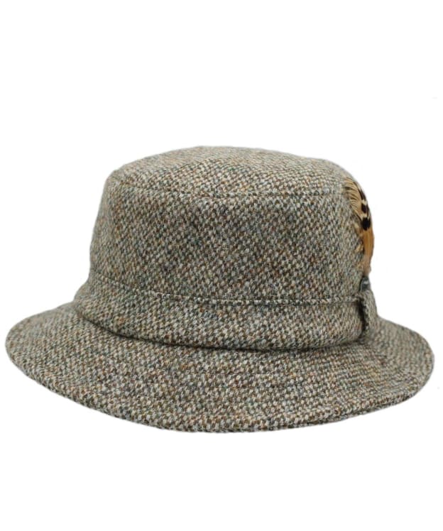 Heather Whithorn Harris Grouse Tweed Hat - Pebble