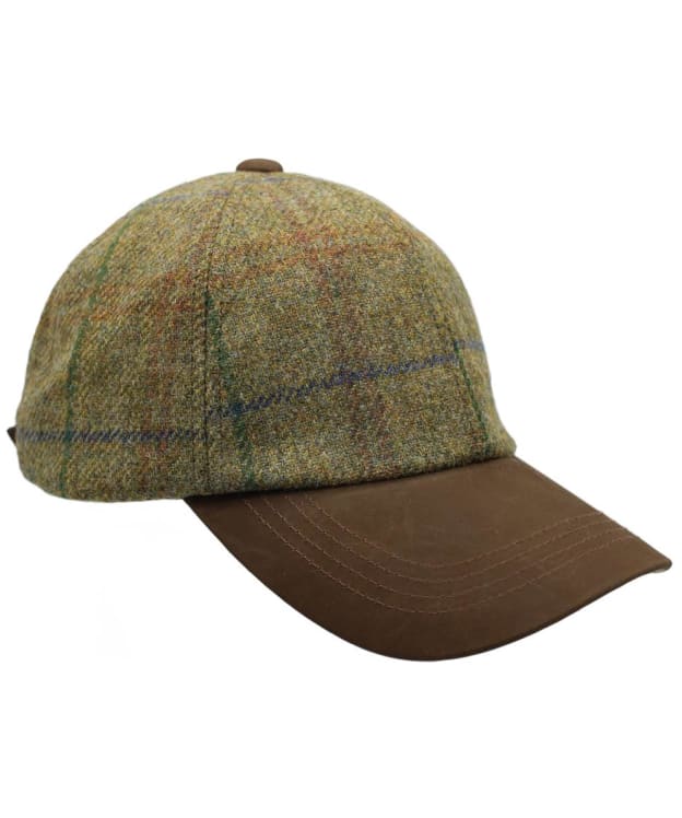 Heather Tyndrum British Tweed Leather Peak Baseball Cap - Barleyfield