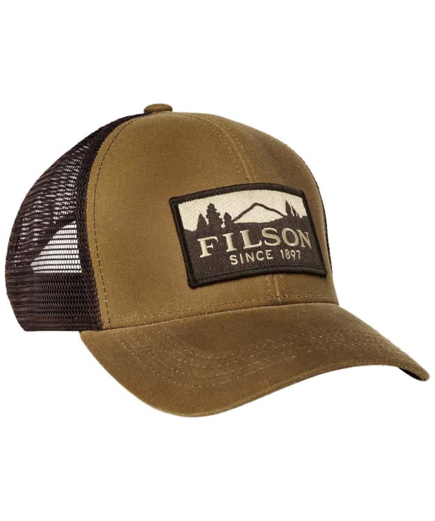 Men's Filson Scenic Waxed Logger Mesh Cap - Dark Tan
