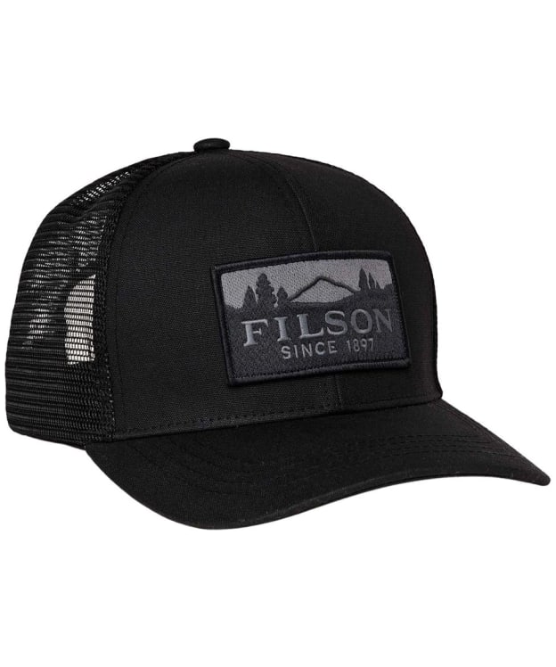 Men's Filson Scenic Waxed Logger Mesh Cap - Black