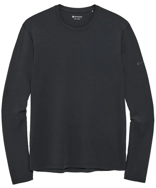 Men's Montane Alhena Long Sleeve Merino T-Shirt - Black