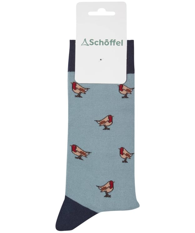 Men’s Schöffel Single Cotton Socks - Sterling Blue Robin