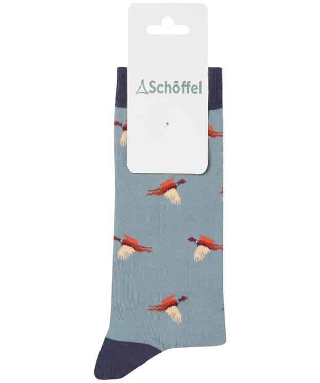 Women's Schöffel Single Cotton Socks - Sterling Blue Pheasant