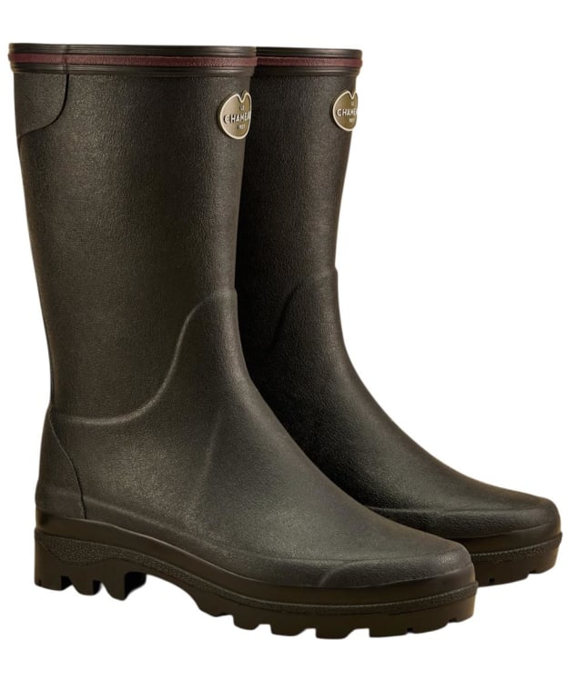 Women's Le Chameau Giverny Mid Height Wellington Boots - Black