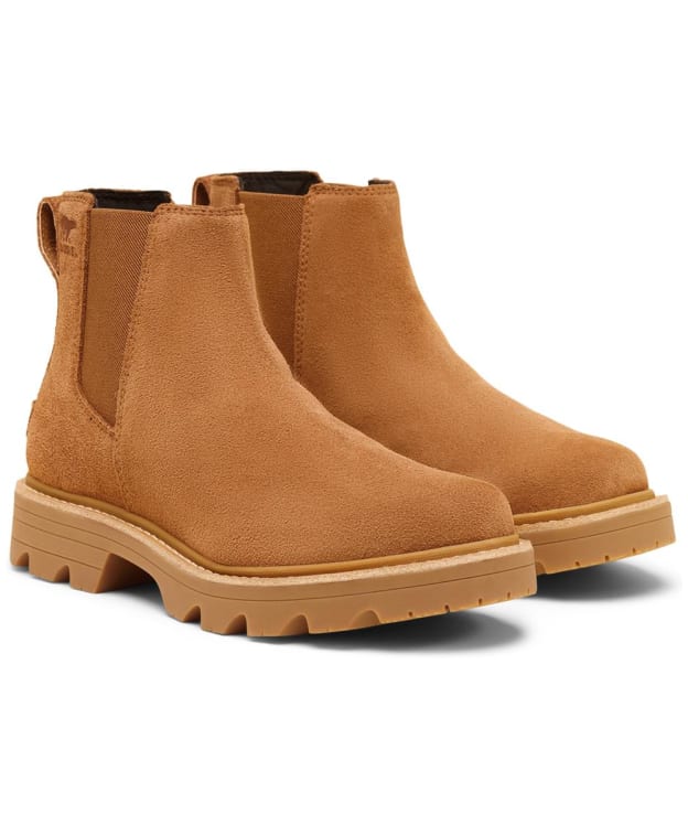Women's Sorel Revel Rd™ Suede Waterproof Chelsea Boots - Velvet Tan / Gum