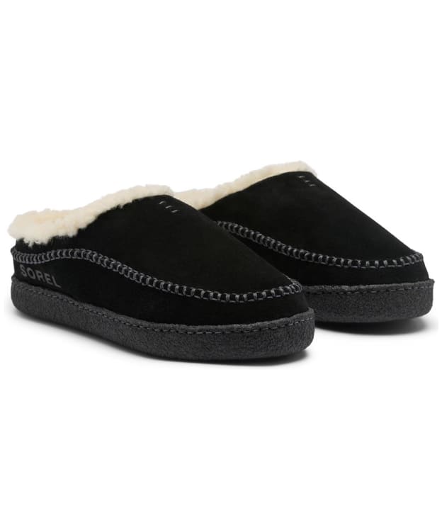 Men's Sorel Lanner Ridge™ III Suede Slippers - Black / Jet