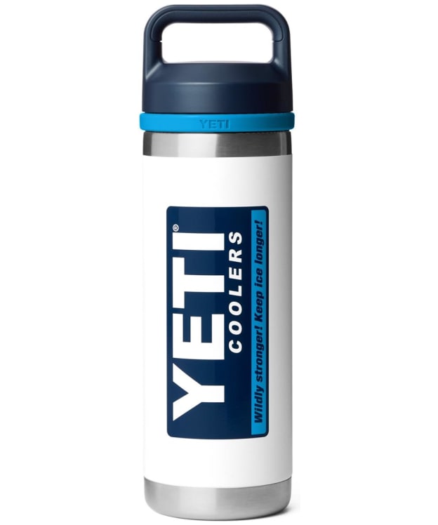 YETI Rambler 18oz Stainless Steel Vacuum Insulated Leakproof Chug Cap Bottle - White / Blue
