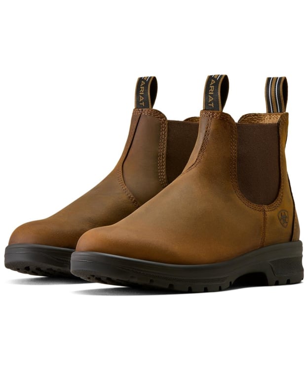 Women's Ariat Cooper Leather Chelsea Boots - Distressed Copper