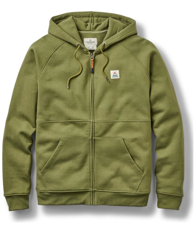 Men's Passenger Clothing Heritage Full Zip Recycled Cotton Hoodie - Khaki