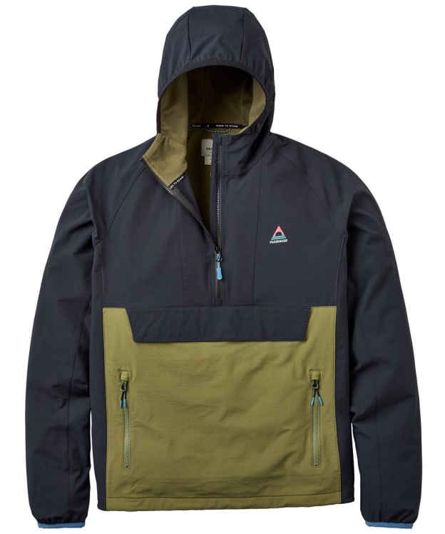 Men's Passenger Clothing Roamer Recycled Softshell Light Anorak - Black / Khaki