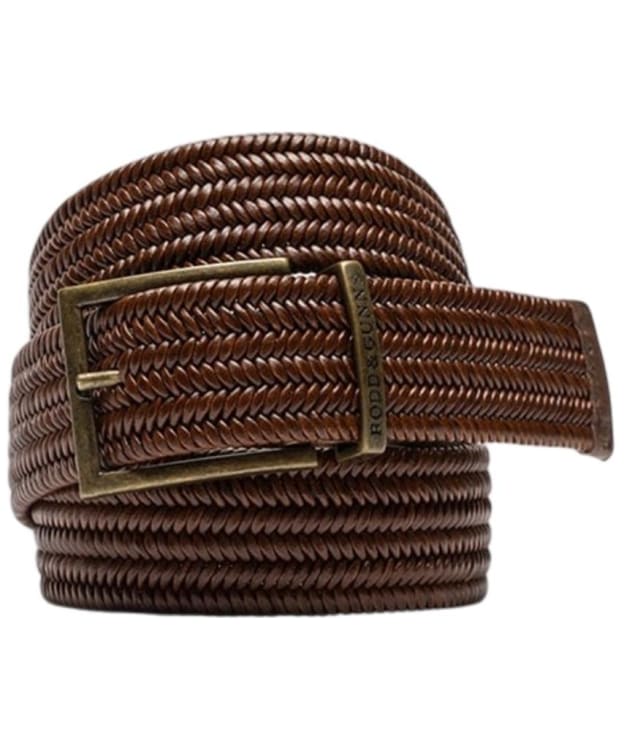 Men's Rodd & Gunn Stirling Leather Stretch Webbing Belt - Cognac