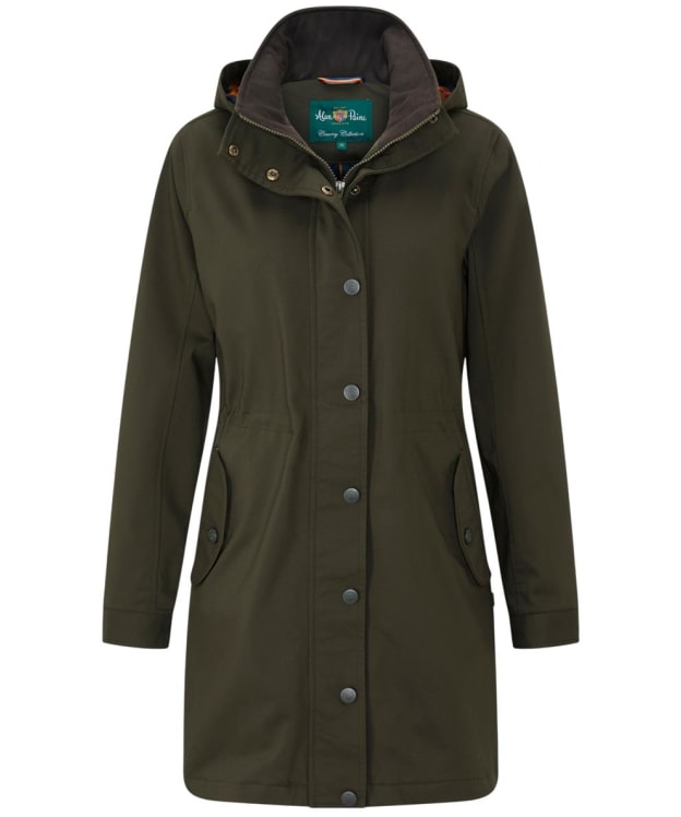 Women's Alan Paine Dunswell Long Waterproof Coat - Olive