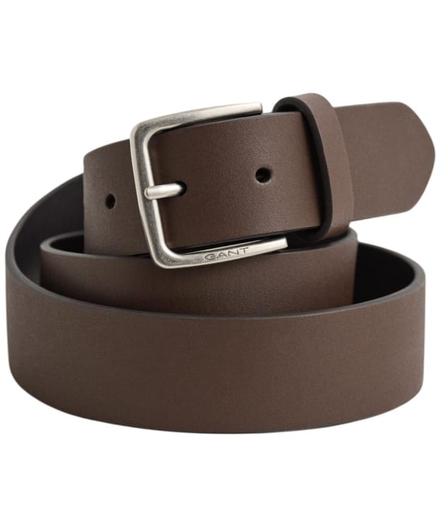Men's GANT Leather Belt - Soil Brown