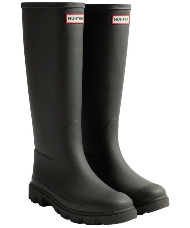 Hunter Downpour Tall Wellington Boots - Dark Olive