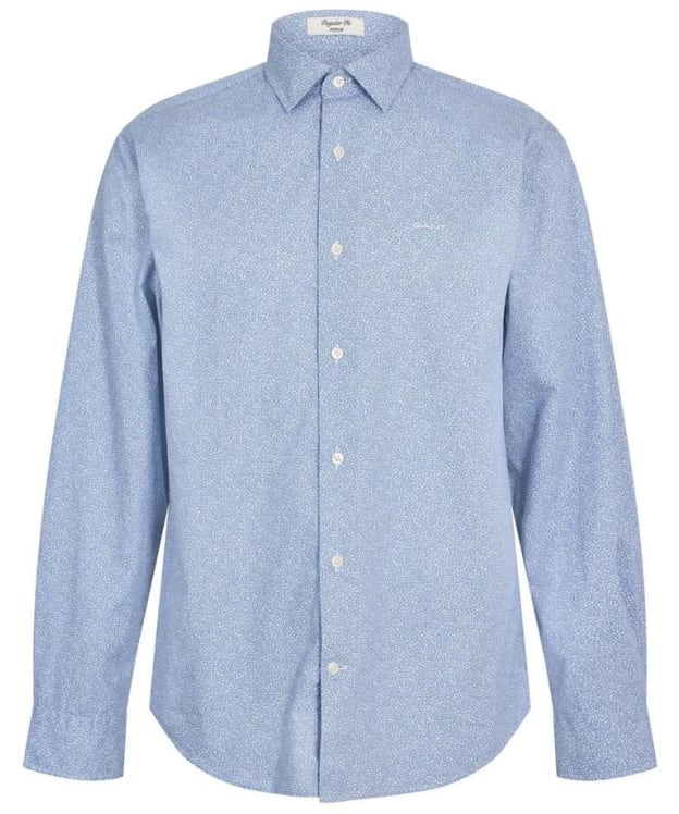 Men's GANT Regular Fit Poplin All Over Print Shirt - Faded Denim