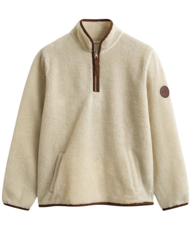 Men's GANT Half Zip Fleece - Cream