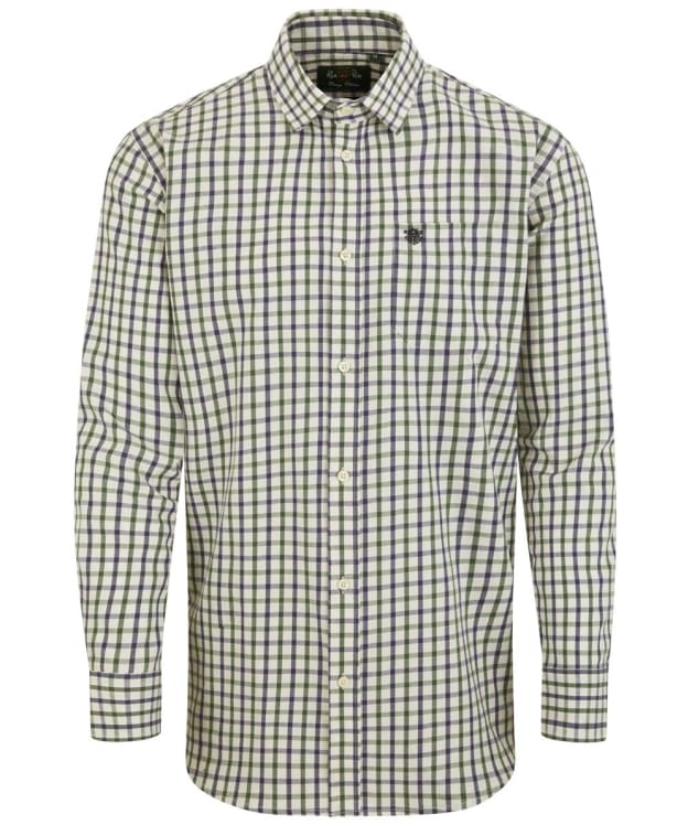 Men's Alan Paine Ilkley Shooting Fit Cotton Shirt - Blue / Green