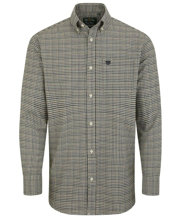 Men's Alan Paine Ilkley Flannel Button Down Collar Shirt - Green