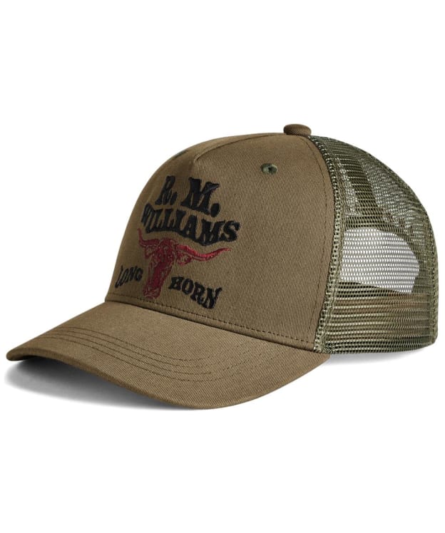 Men's R.M. Williams Longhorn Trucker Cap - Dark Olive