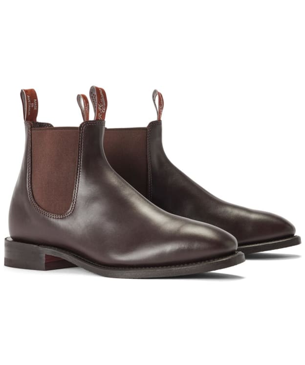 Men's R.M. Williams Dynamic Craftsman Boots, Yearling Leather, Dynamic Rubber Sole, G (Reg) Fit - Chestnut