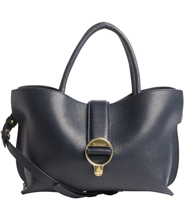 Women's Barbour Alder Mini Leather Tote Bag - Navy